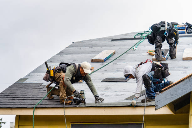 Professional Gutter Installation technician working in Rutland, SD